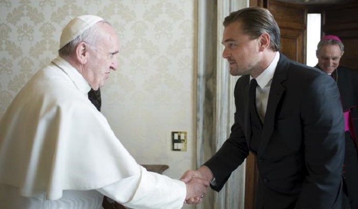 Leonardo DiCaprio meets pope to talk about environment
